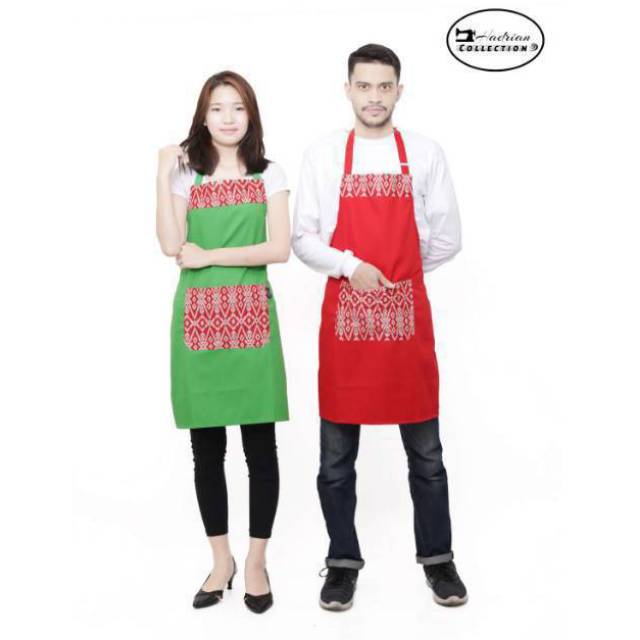 Celemek apron kombinasi batik Celemek batik Celemek masak Celemek dapur Celemek kok