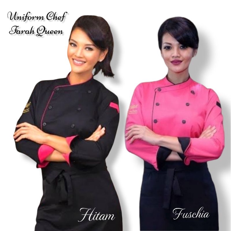 Baju Masak Baju Koki baju chef Uniform chef profesional pria dan wanita Polos dan Custom - Bisa Request warna