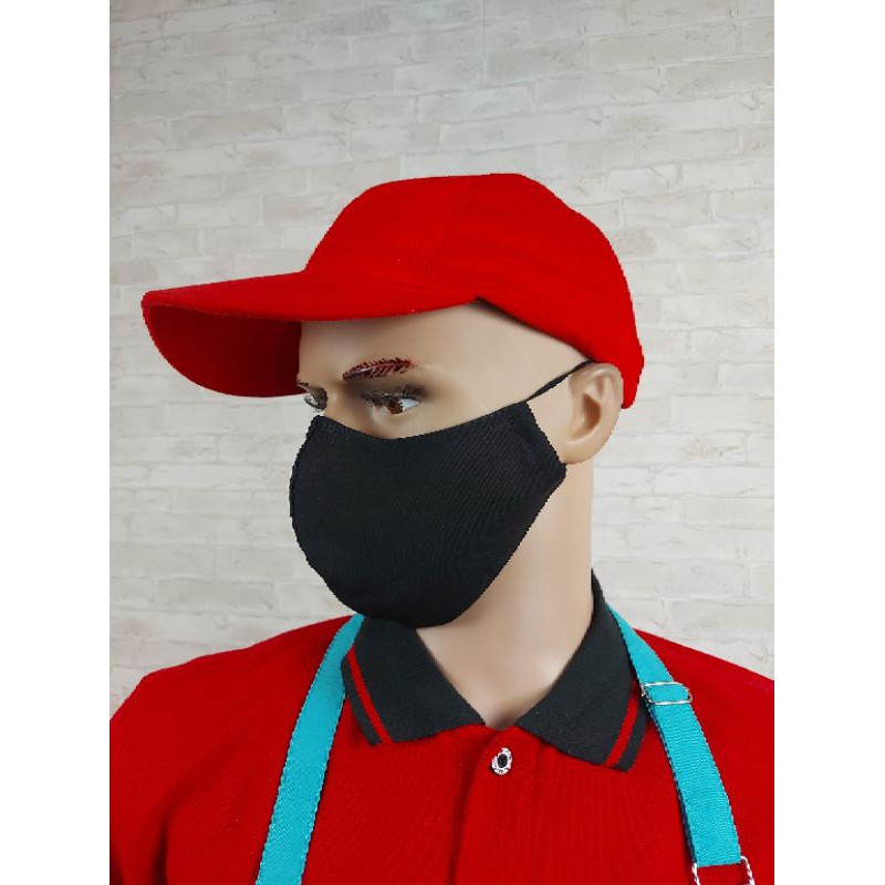 Masker kain Cuztom bordir dan sablon logo